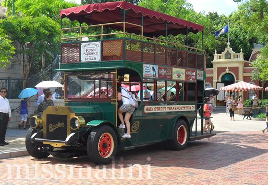 Ride this vintage bus around Disneyland