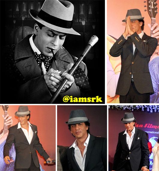 Shah Rukh Khan in Devdas and at the music launch of Shirin Farhad Ki Toh Nikal Padi