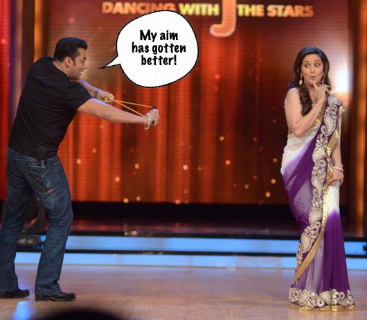 Salman Khan and Madhuri Dixit recreting Hum Aapke Hain Kaun