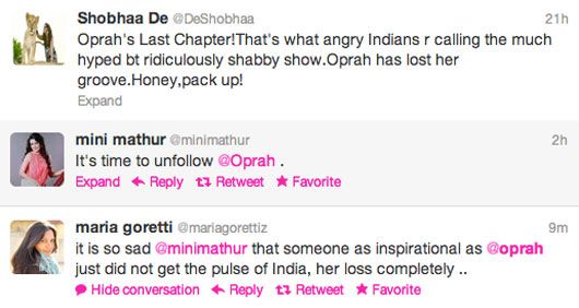 Twitter hate for Oprah