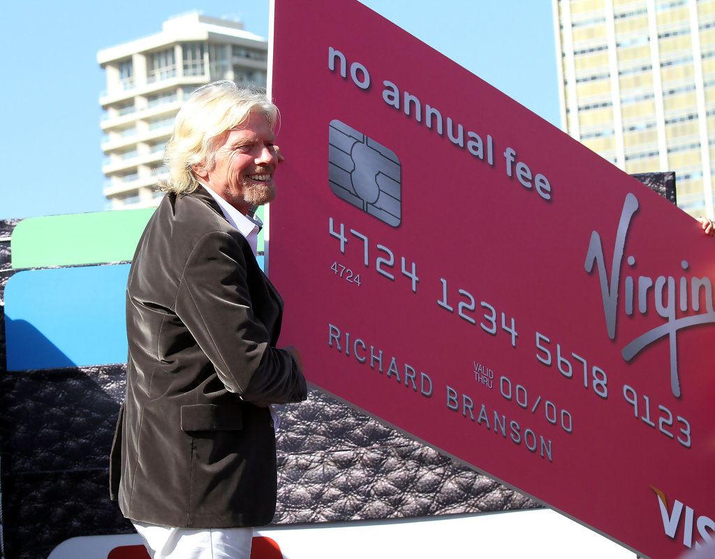 Richard Branson at the launch of Virgin Money