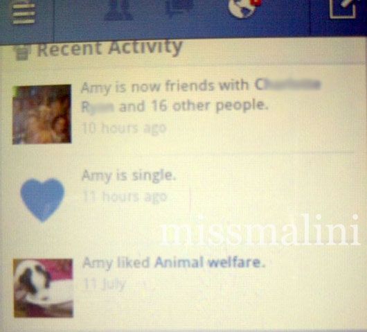 Amy's Facebook