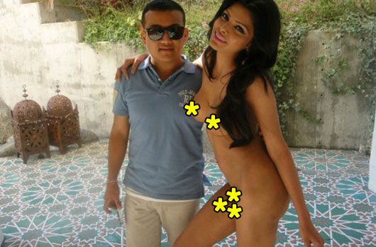 Sherlyn Chopra naked with the crew at the Playboy photoshoot