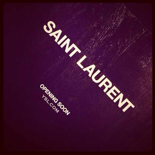 The new 'Saint Laurent Paris' branding (Photo courtesy | Katie Grande)
