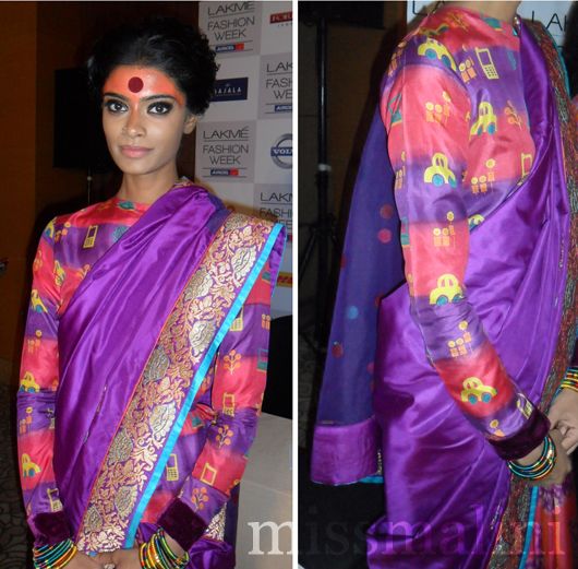 A Pop Patola saree by Deepika Govind