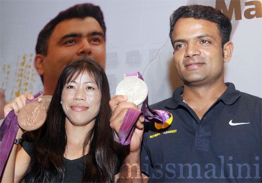 Mary Kom and Vijay Kumar