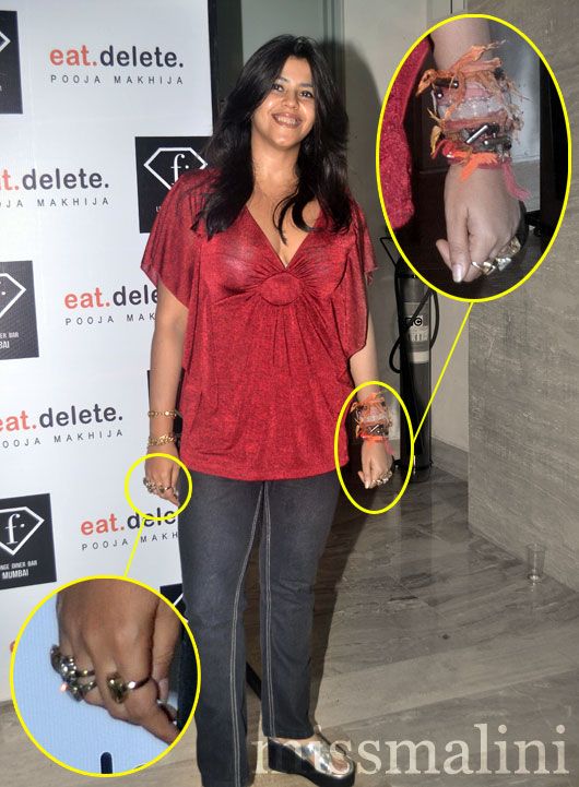 Spotted: Ekta Kapoor Being a Bit Too Superstitious?
