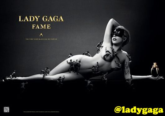 The advertisement for Fame by Lady Gaga