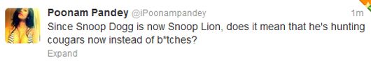 Poonam Pandey's tweet