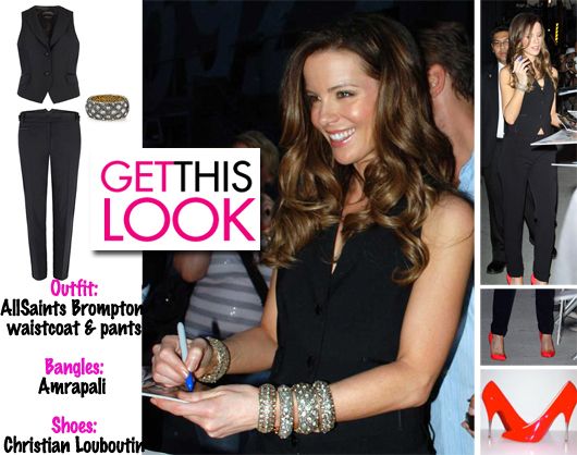 Get This Look: Kate Beckinsale in AllSaints Brompton, Amrapali and Christian Louboutin