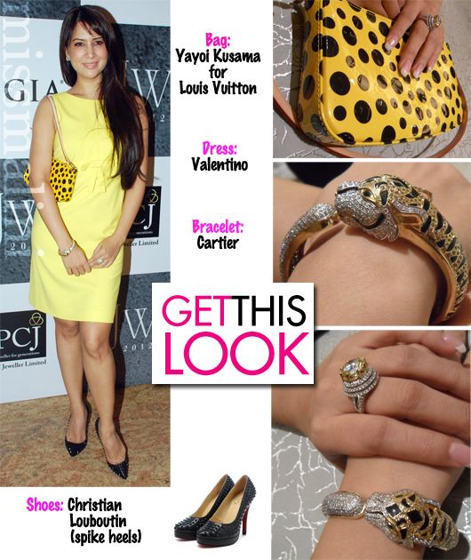 Get This Look: Kim Sharma in Valentino, Louis Vuitton and Cartier