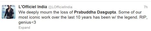 Indian Fashion Industry Mourns the Loss of Prabuddha Dasgupta