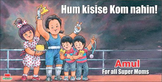 Amul's tribute to Mary Kom