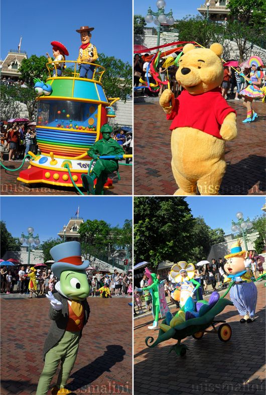 Disney characters take part in the daily parade
