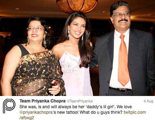Priyanka Chopra with her parents (photo courtesy | liveindia.com)