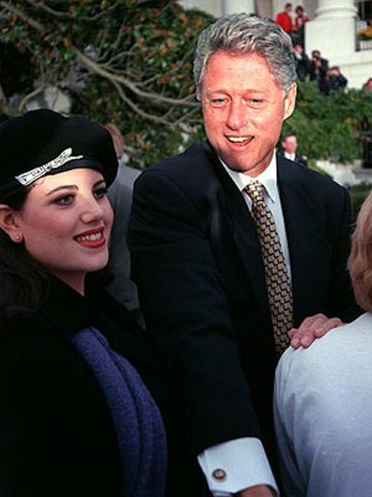 President Clinton with intern Monica Lewinsky (photo credit: people.com)