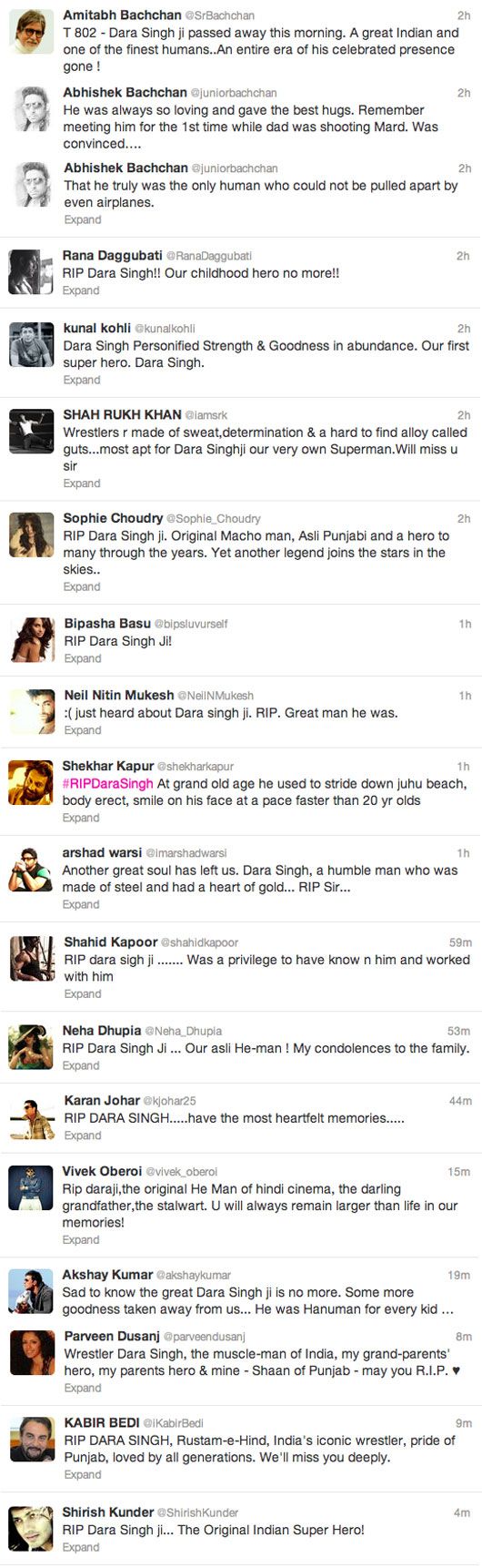 Bollywood remembers Dara Singh