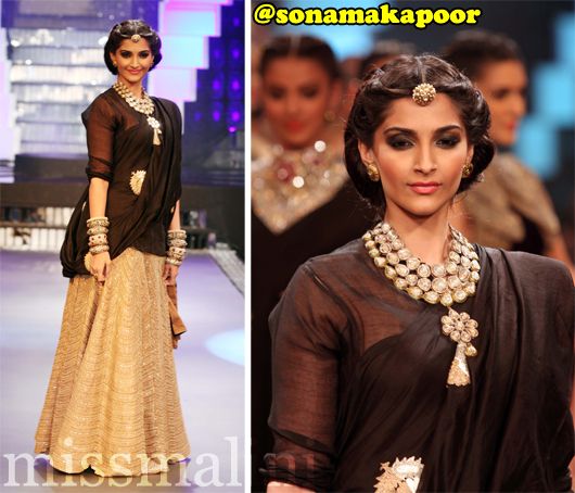 Sonam Kapoor wears an outfit by Anamika Khanna