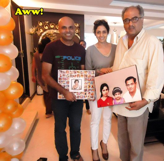 Sridevi Receives Gift From Fan at Her House!