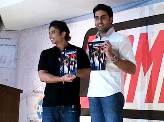 Uday Chopra and Abhishek Bachchan at the Yomics World launch