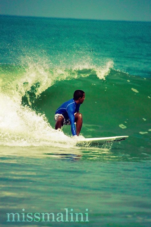 Tushar rides a wave