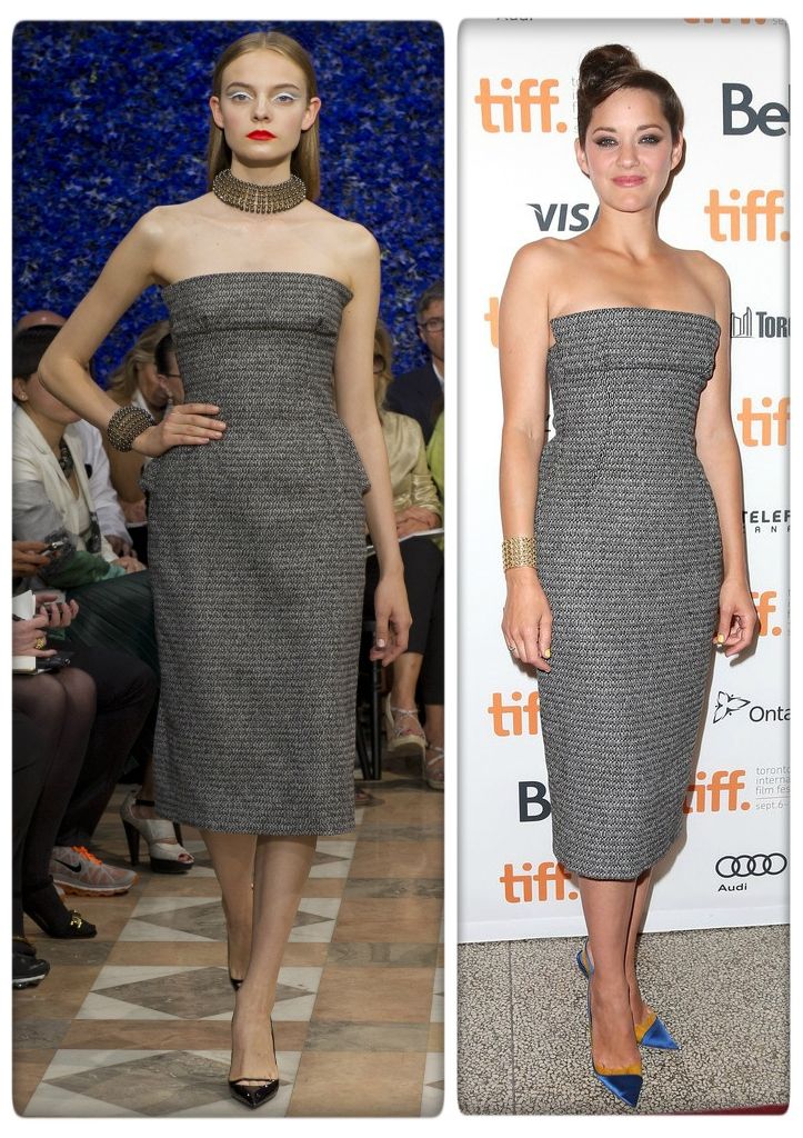 Marion Cotillard in Christian Dior Autumn 2012 Couture at the premiere of "Rust & Bone" during the 2012 Toronto International Film Festival on September 6, 2012