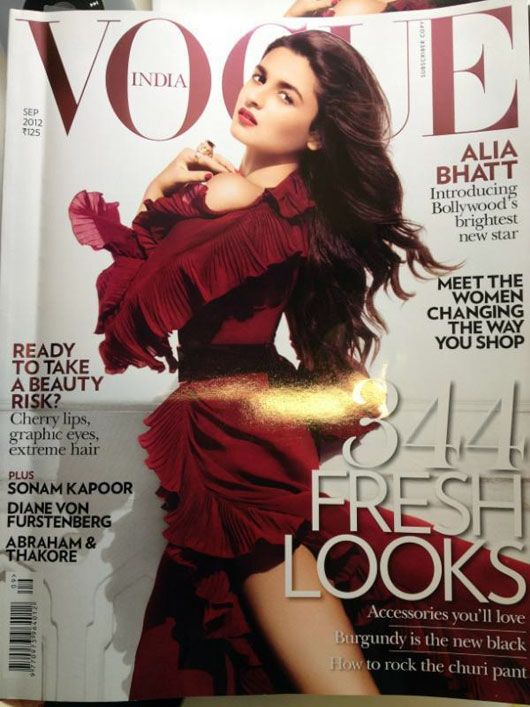 Alia Bhatt on Vogue September 2012