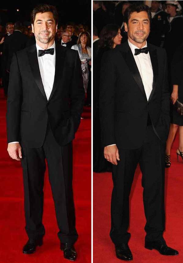 Javier Bardem in Gucci Green Carpet Challenge dinner suit at the "Skyfall" Royal premiere