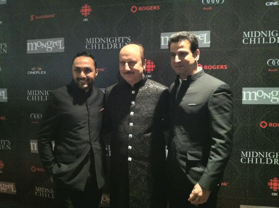 Rahul Bose, Anupam Kher & Ronit Roy at the TIFF premiere of "Midnight's Children" (Photo courtesy | @midnightsmovie)