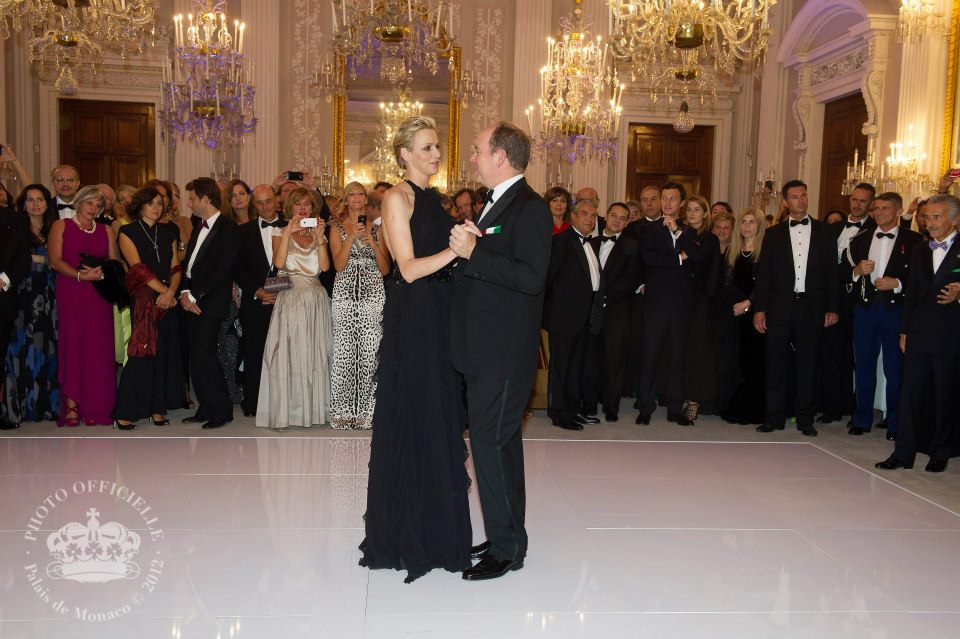 Prince Albert & Princess Charlene of Monaco at the 2012 Ballo del Giglio in Florence, Italy on October 10, 2012