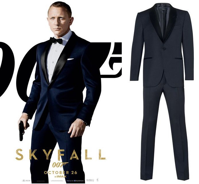 Daniel Craig in Tom Ford shawl collar midnight blue tuxedo in "Skyfall" (Photo courtesy | Tom Ford)