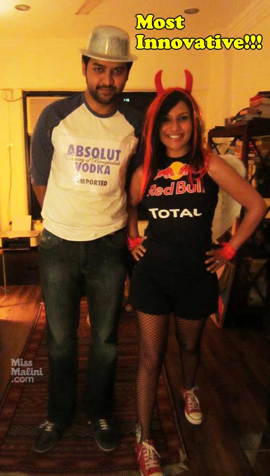 Our very own, Malini and Nowshad as Vodka /RedBull