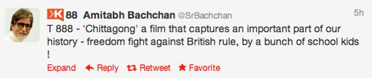 Amitabh Bachchan's tweet