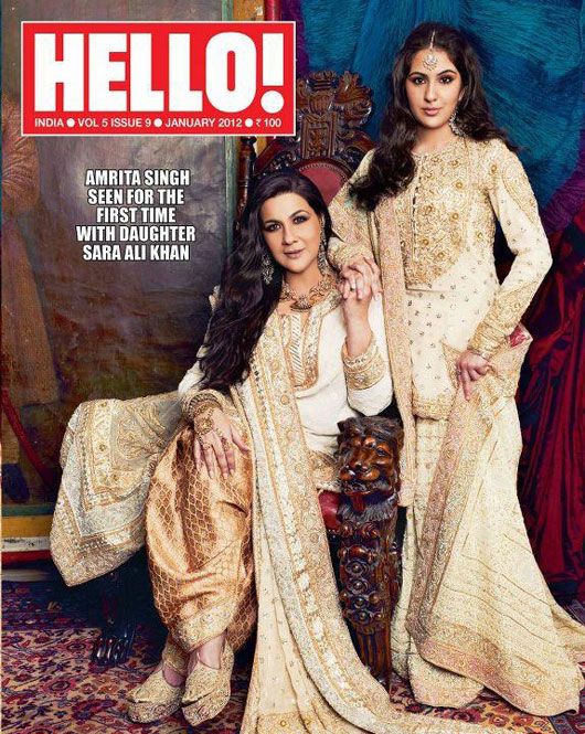 Amrita Singh & Sara Ali Khan on the cover of Hello! Magazine
