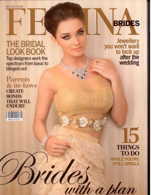 Amy Jackson on the cover of Femina Brides