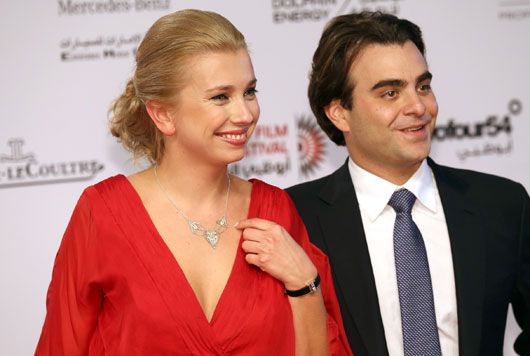 Arbitrage director Nicholas Jarecki and his wife Agata Bobola who chose to wear Jaeger LeCoultre 101 watch