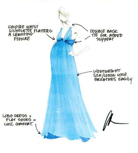 Tips for dressing your Baby Bump(Illustration by Adam Lippes on bumpitupstyle.com)