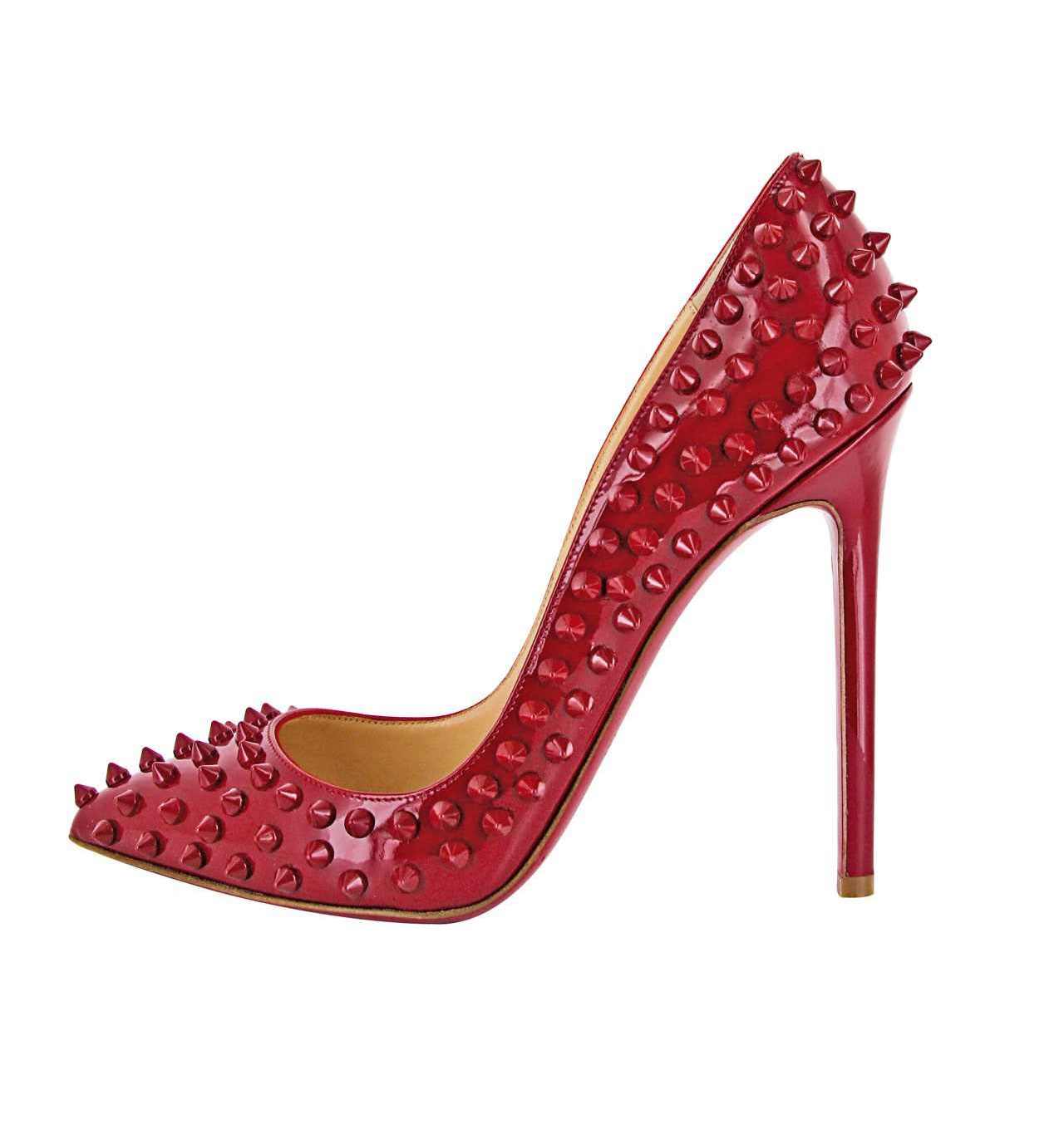 "Sexy Shoes" 2012 1st position: Christian Louboutin's red-studded patent leather pump (Photo courtesy | Thomas Iannaccone/WWD)