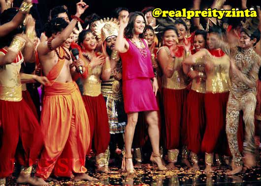 Preity Zinta with contestants