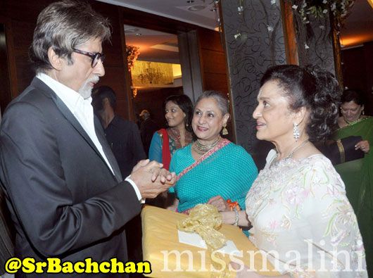 Amitabh and Jaya Bachchan with Asha Parekh