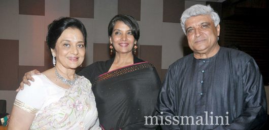 Asha Parekh with Shabana Azmi and Javed Akhtar