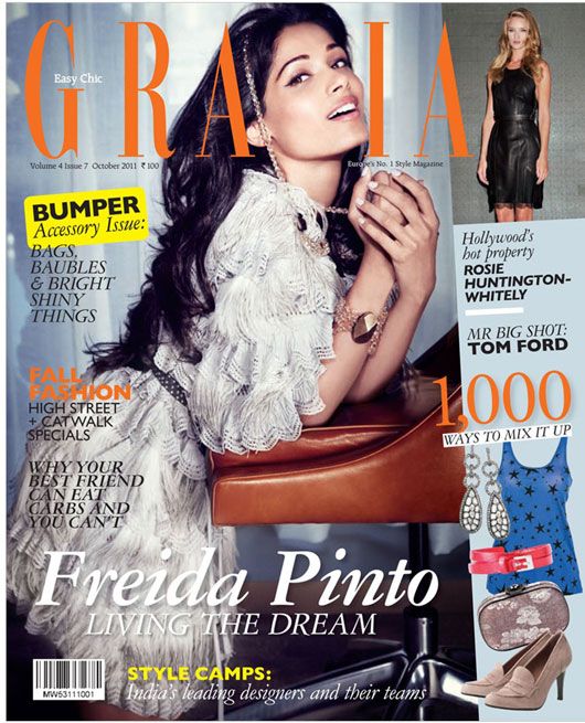 Freida Pinto on the cover of Grazia India