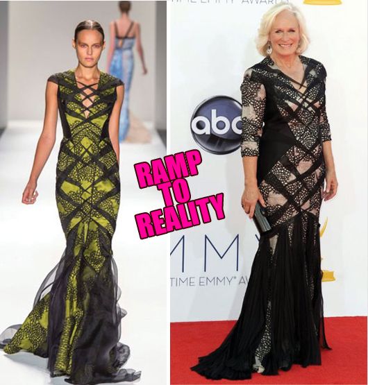 Glenn Close wore Bibhu Mohapatra for the Emmy Awards 2012