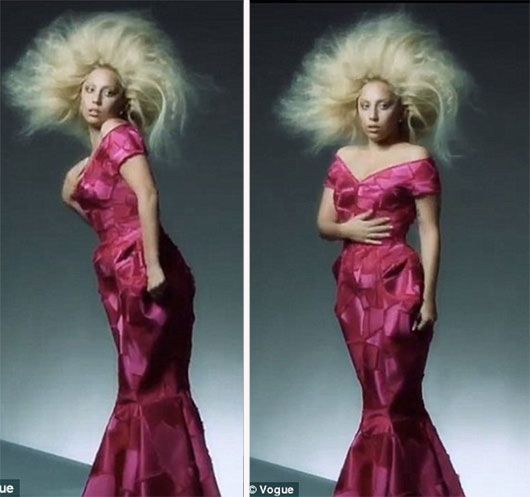 Check Out Lady Gaga’s Unphotoshopped Vogue Pics!