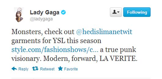 Lady Gaga's tweet