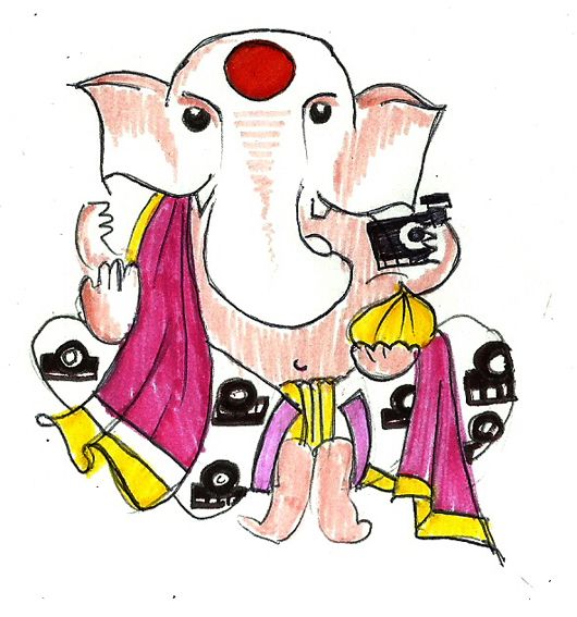Ganesha wears Masaba Gupta's camera print