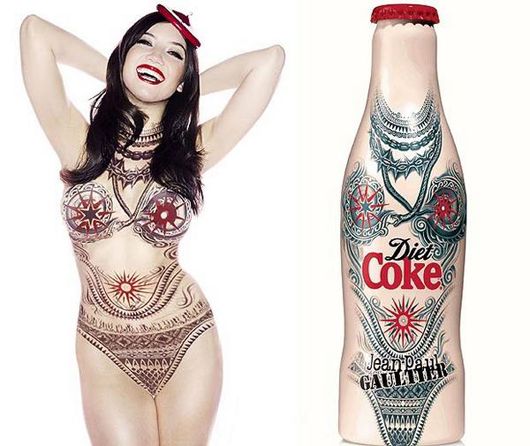 Gaultier's Diet Coke images for the UK