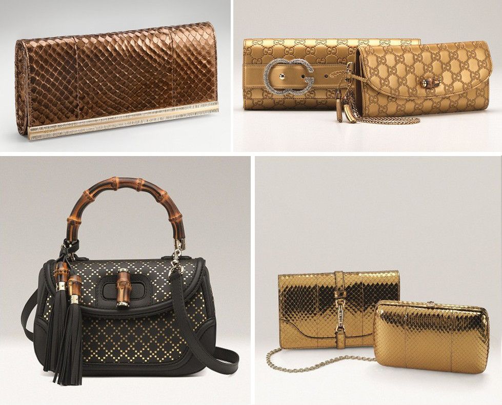 Gucci's 'India Exclusive' bags from seasons past (clockwise from left): 2010; Autumn/Winter 2011; Cruise 2012; Autumn/Winter 2012 (Photo courtesy | Gucci)