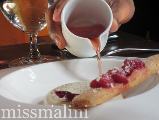 Panna Cotta with Strawberry Champagne Consomme