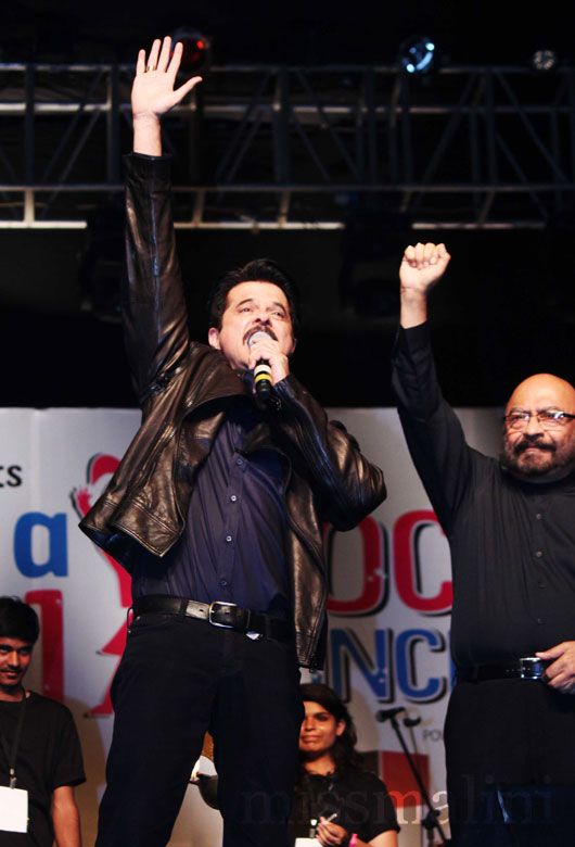 Anil Kapoor addresses the crowd